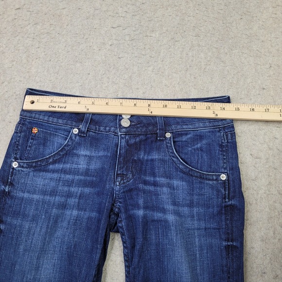 Hudson BootCut Jeans Womens 26 Blue Dark Wash Flap Pocket Made in USA - Picture 10 of 14